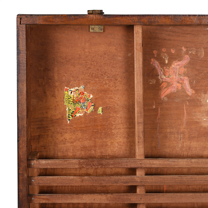 Detail From Antique Brass Bound Teak Chest From Burma -19th Century | Indigo Antiques