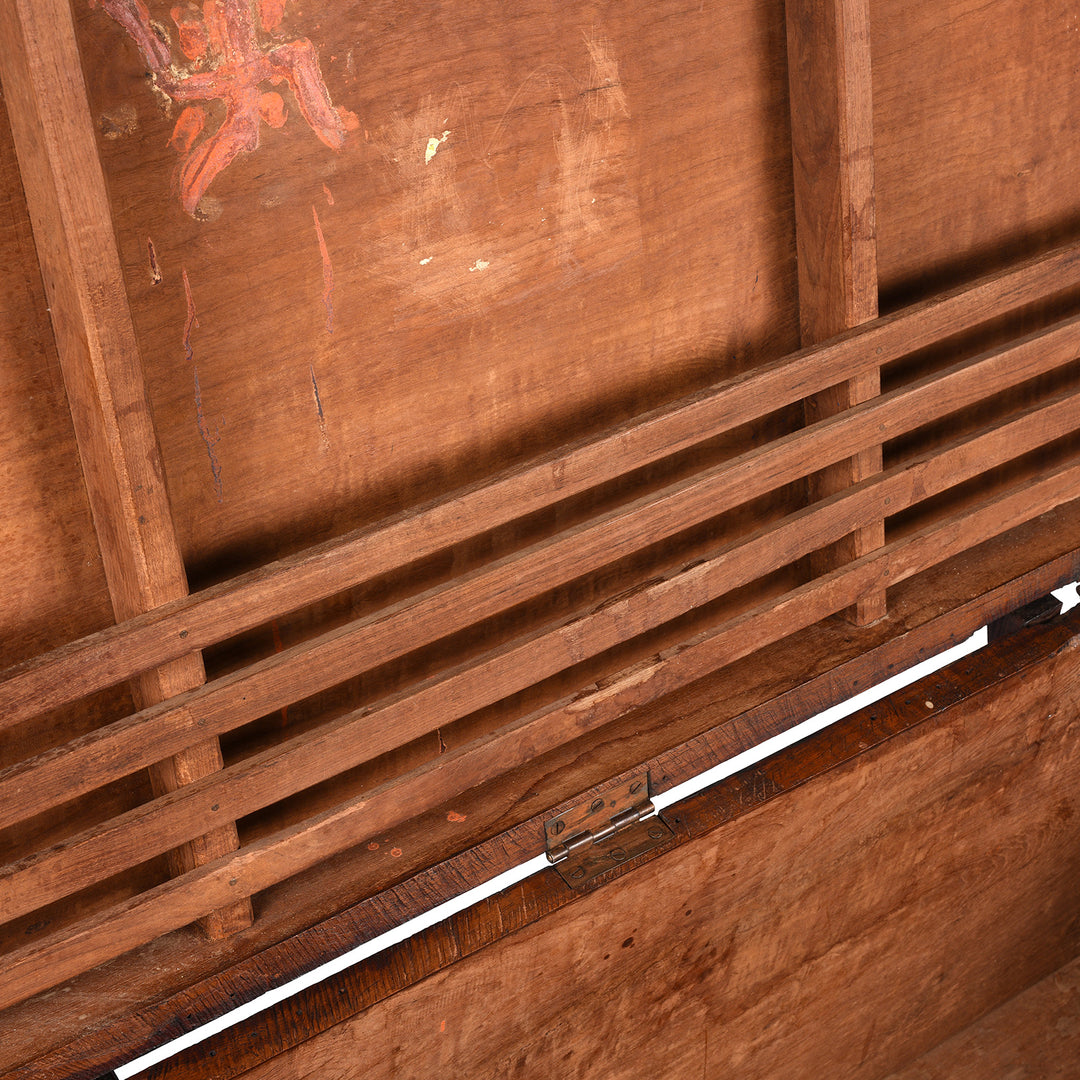 Antique Brass Bound Teak Chest From Burma -19th Century | Indigo Antiques