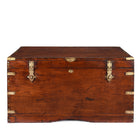 Brass Bound Burmese Teak Military Chest - 19th Century