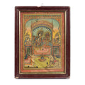 Framed Chromolithograph Cotton Bale Ad Label Of Shiva & Parvati - Ca 1920