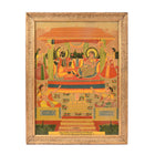 Framed Krishna & Radha Chromolithograph - Ca 1910