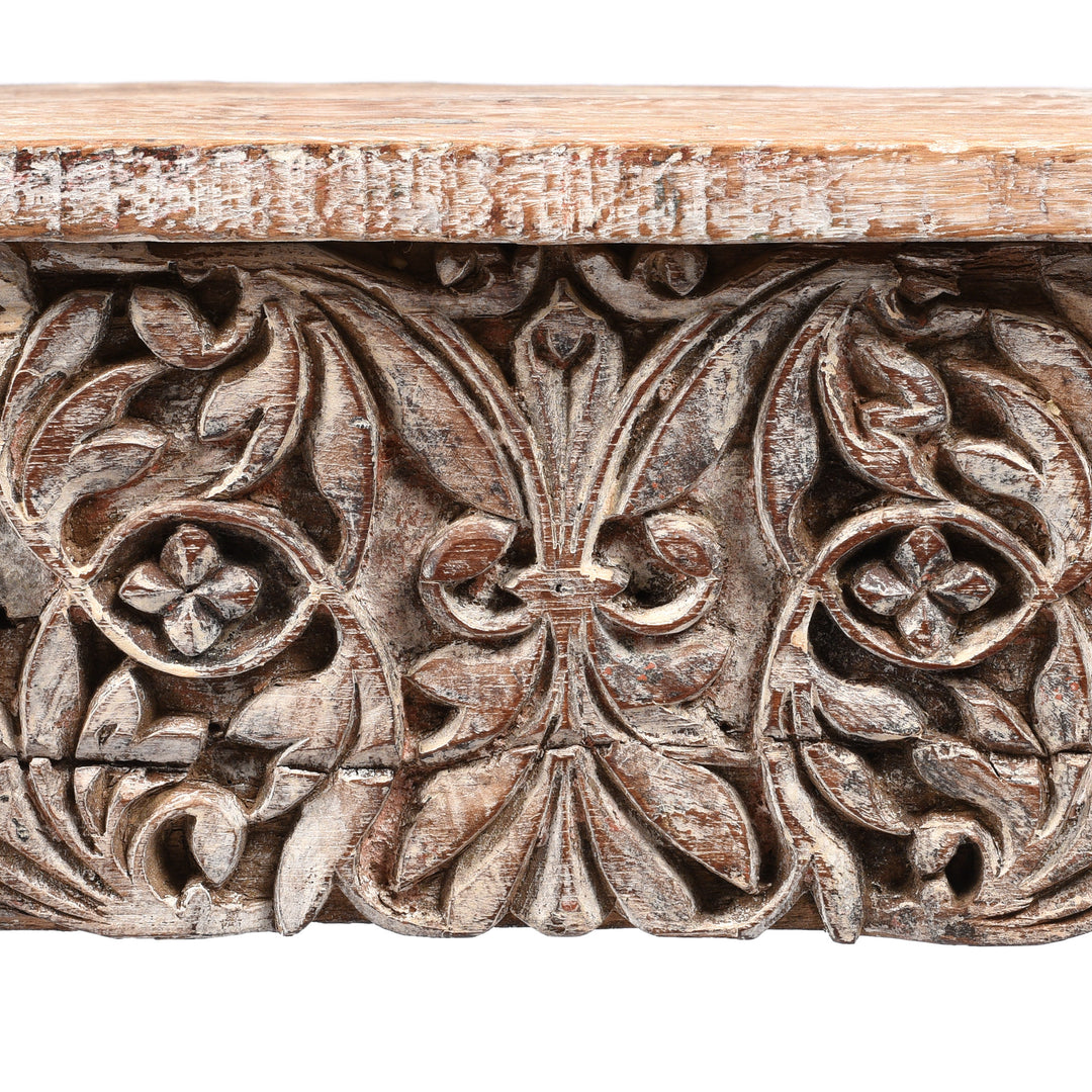 Indian Reclaimed Teak Console Table - Peakcock Leg | Indigo Antiques