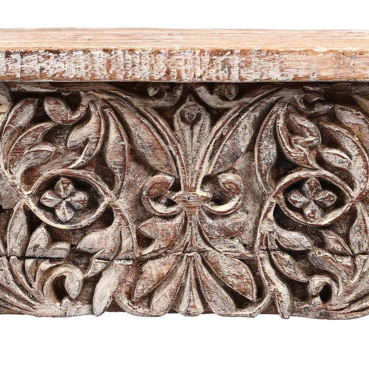 Indian Reclaimed Teak Console Table - Peakcock Leg | Indigo Antiques
