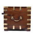 Brass Bound Teak Box From Rajasthan - 19thC