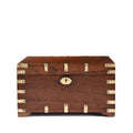 Brass Bound Teak Box From Rajasthan - 19thC
