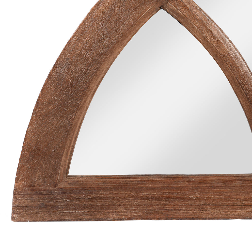 Indian Teak Fanlight Mirror - 19th Century