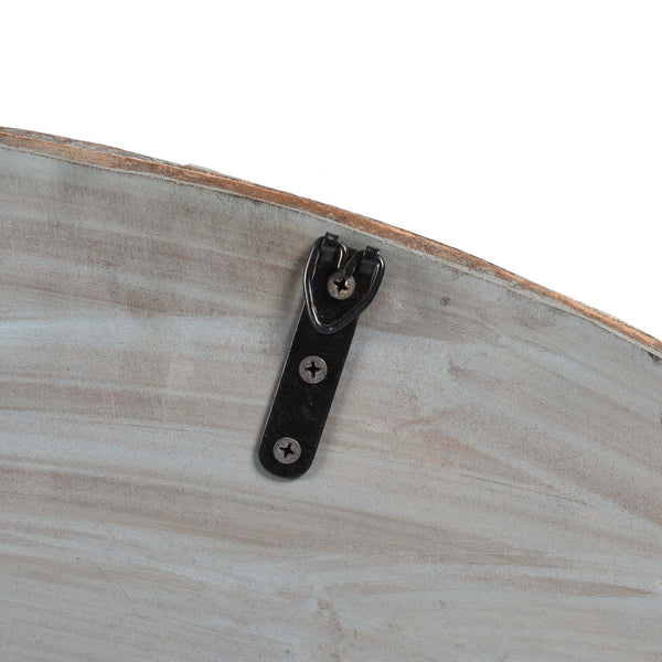 Old Painted Teak Fanlight Mirror - Late 19thC
