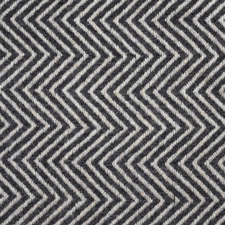 Herringbone Charcoal Wool Throws from Kashmir | Indigo Antiques
