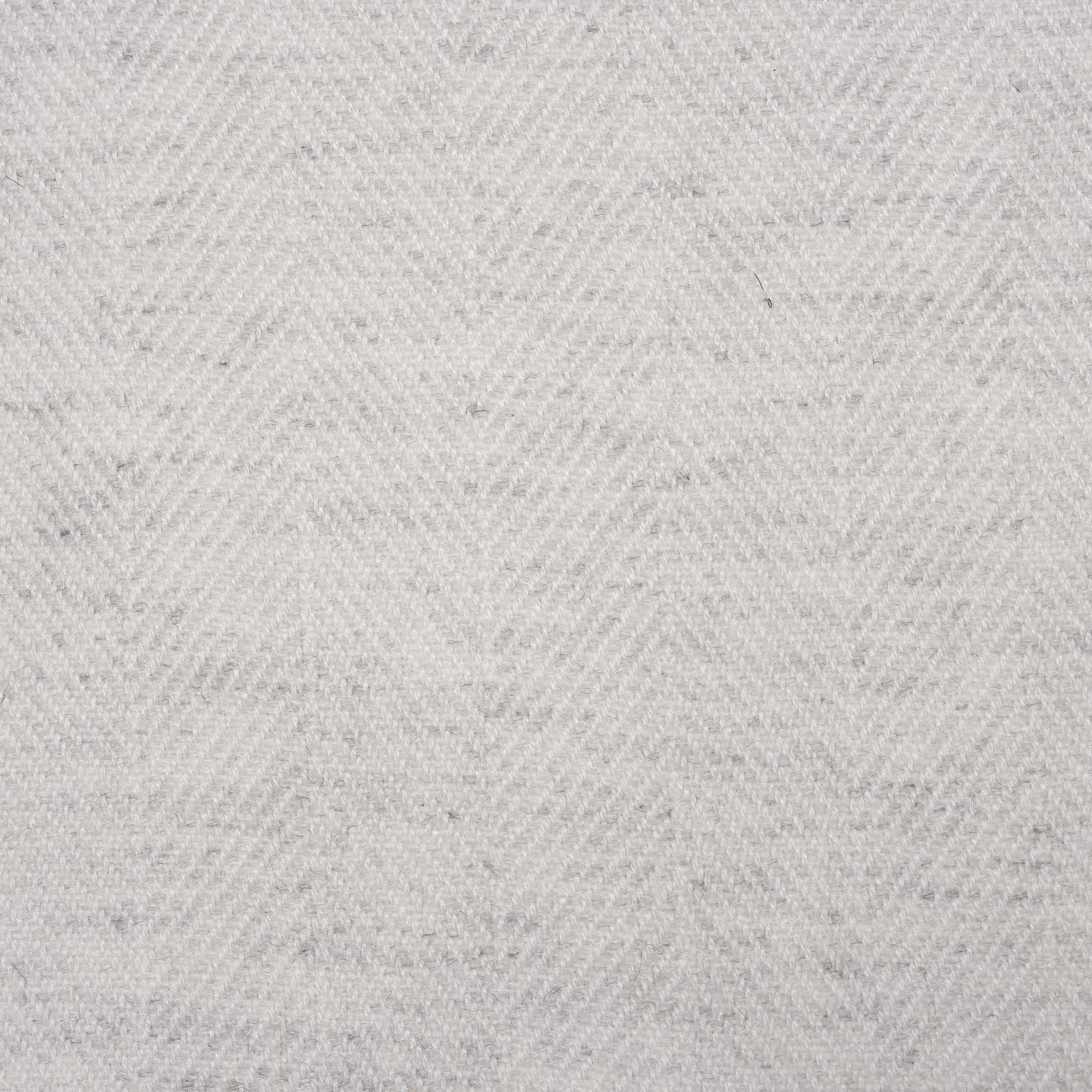 Wool Throw from Kashmir - Herringbone White | Indigo Antiques