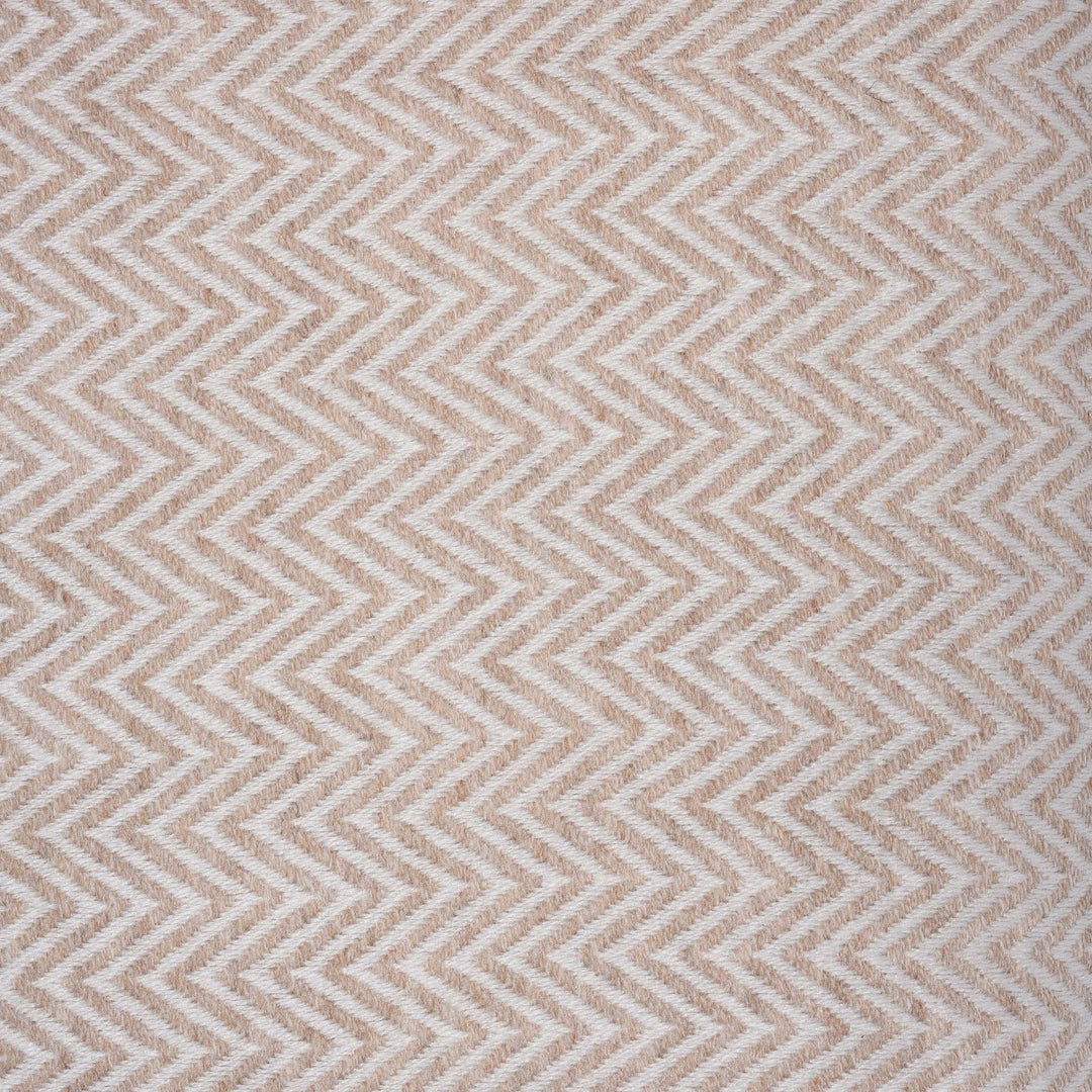 Detail From Stone Wool Throw from Kashmir -Zig Zag Cream | Indigo Antiques