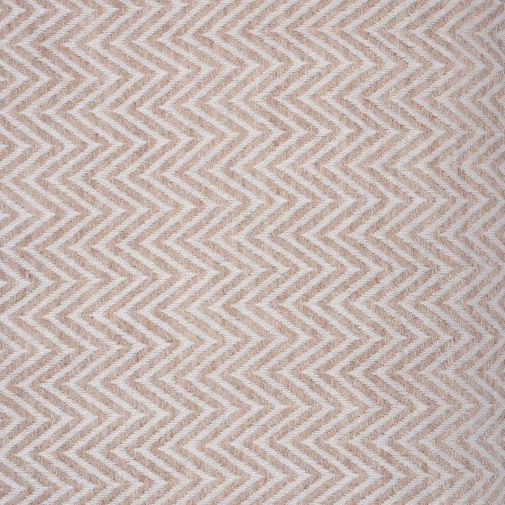 Detail From Stone Wool Throw from Kashmir -Zig Zag Cream | Indigo Antiques