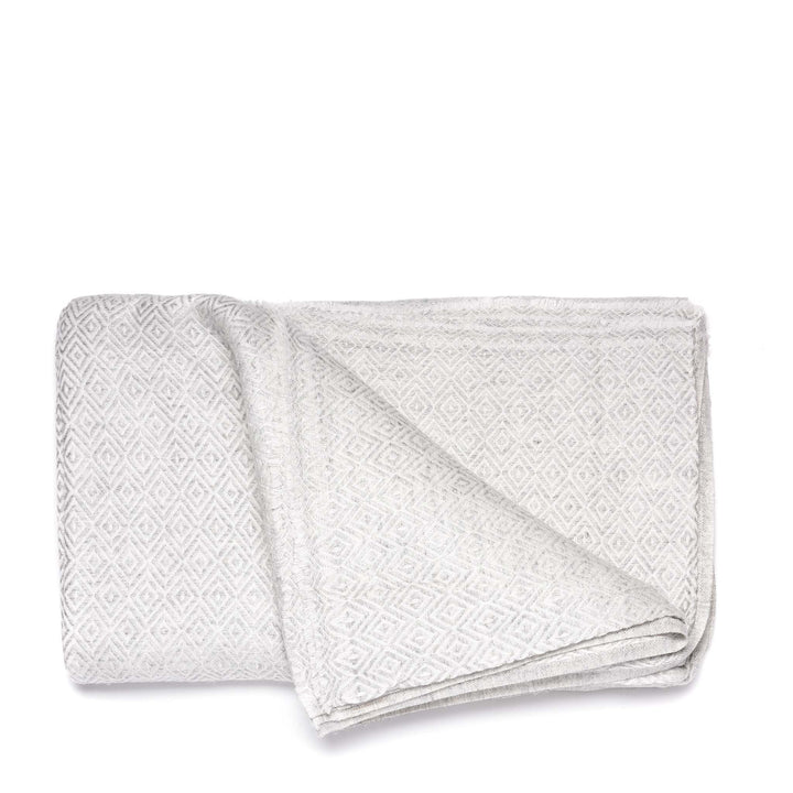 Diamond Grey Wool Throws from Kashmir | Indigo Antiques