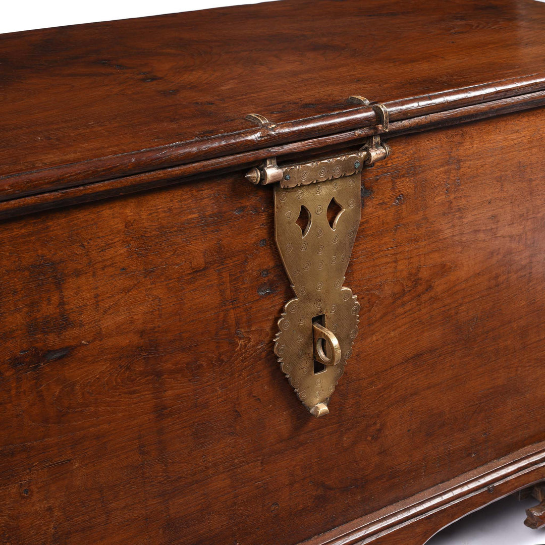 Latch Detail From Brass Bound Teak Chest | Indigo Antiques