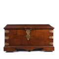 Brass Bound Teak Chest From South India - 19th Century
