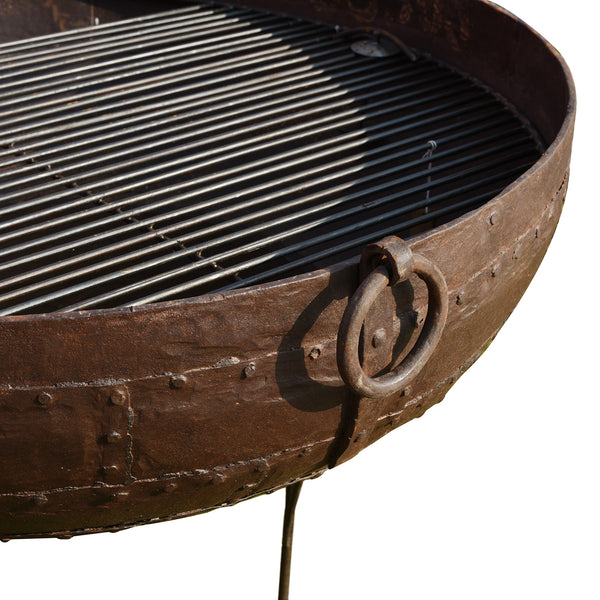 Old 1920's Kadai - Indian Fire Bowl From Rajasthan - 135cm