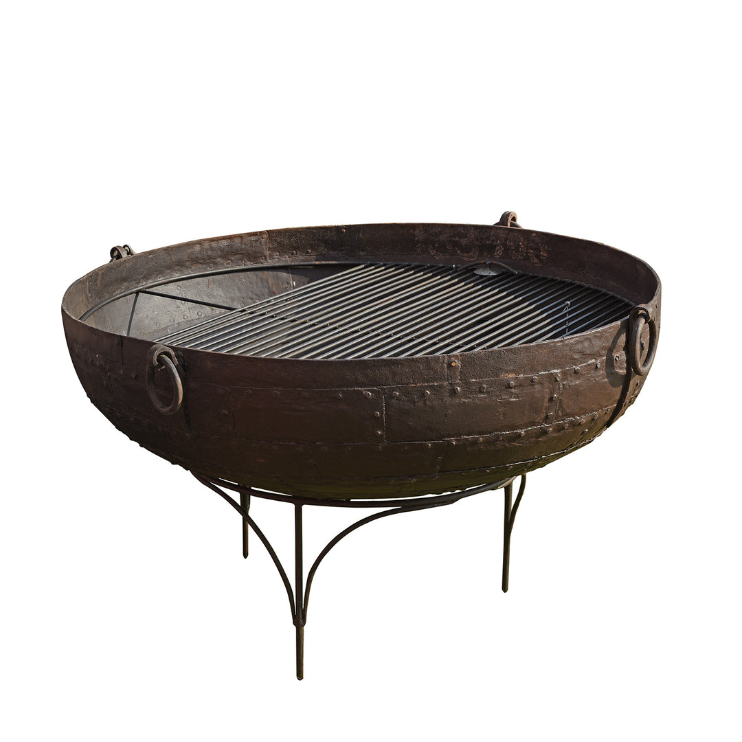 Old 'Kadai' - Large Indian Fire Bowl From Rajasthan - Ca 1920 | Indigo Antiques