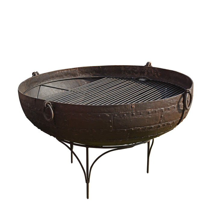 Old 'Kadai' - Large Indian Fire Bowl From Rajasthan - Ca 1920 | Indigo Antiques