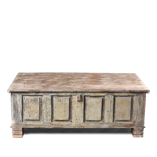 Carved Blanket Chest Made From Old Teak Wood