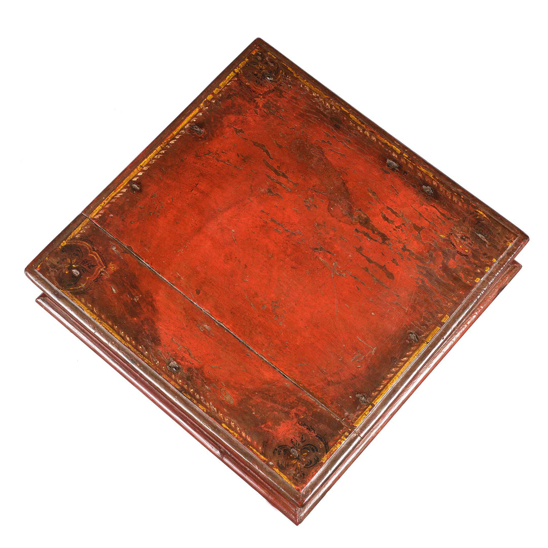 Top Down View From Bajot Low Prayer Table From Rajasthan - 19thC | Indigo Antiques