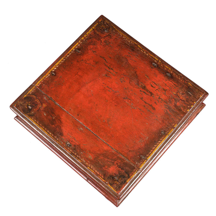Top Down View From Bajot Low Prayer Table From Rajasthan - 19thC | Indigo Antiques