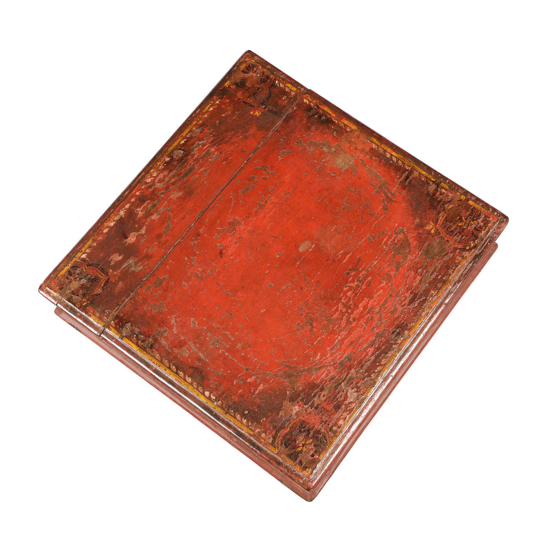 Top Down View From Bajot Low Prayer Table From Rajasthan - 19thC | Indigo Antiques
