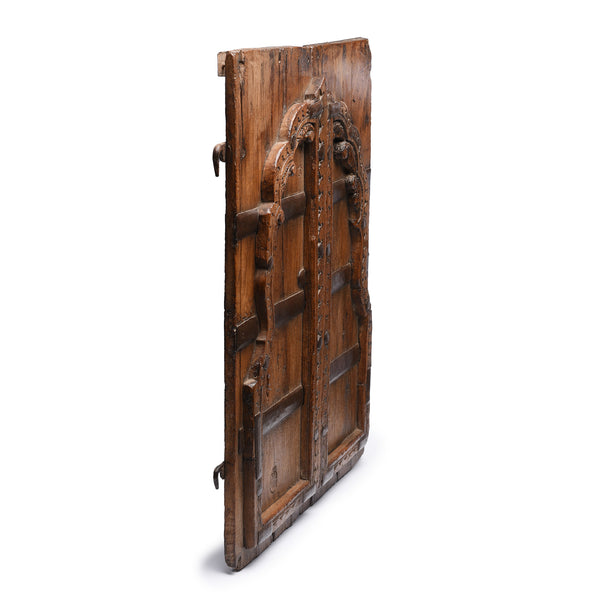 Old Carved Indian Window Shutters From Gujarat - 19thC