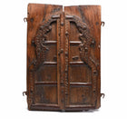 Old Carved Indian Window Shutters From Southern Rajasthan - 19thC