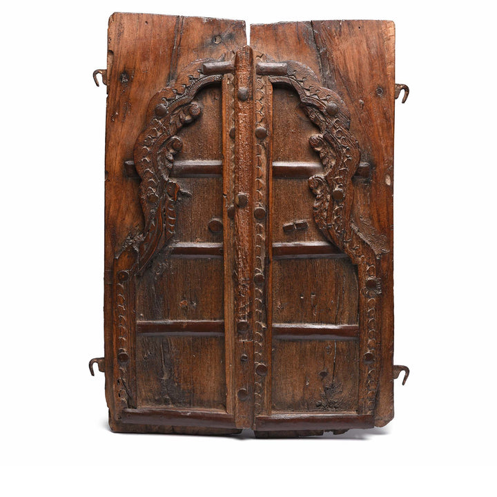 Old Carved Indian Window Shutters From Gujarat - 19thC | Indigo Antiques