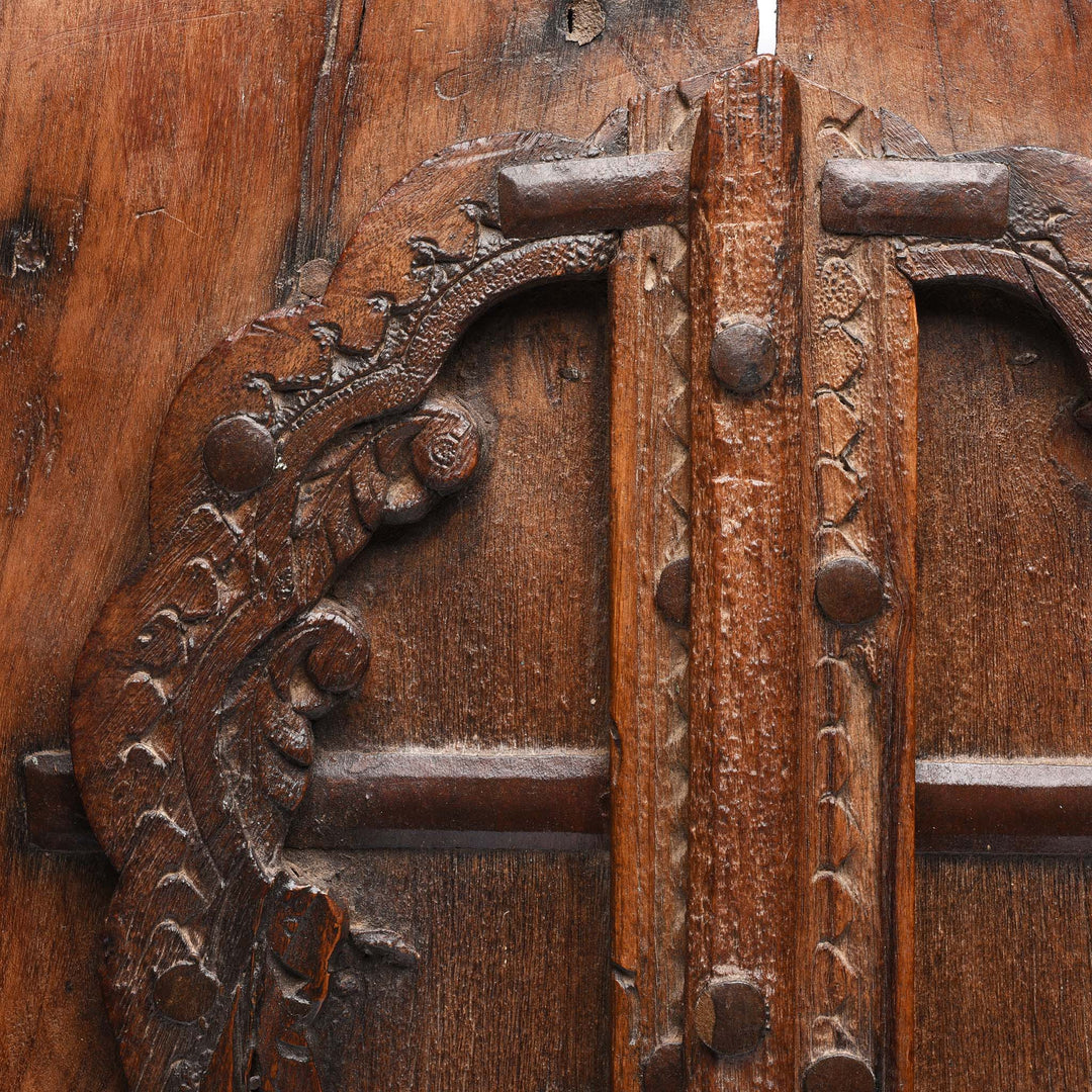 Old Carved Indian Window Shutters From Gujarat - 19thC | Indigo Antiques