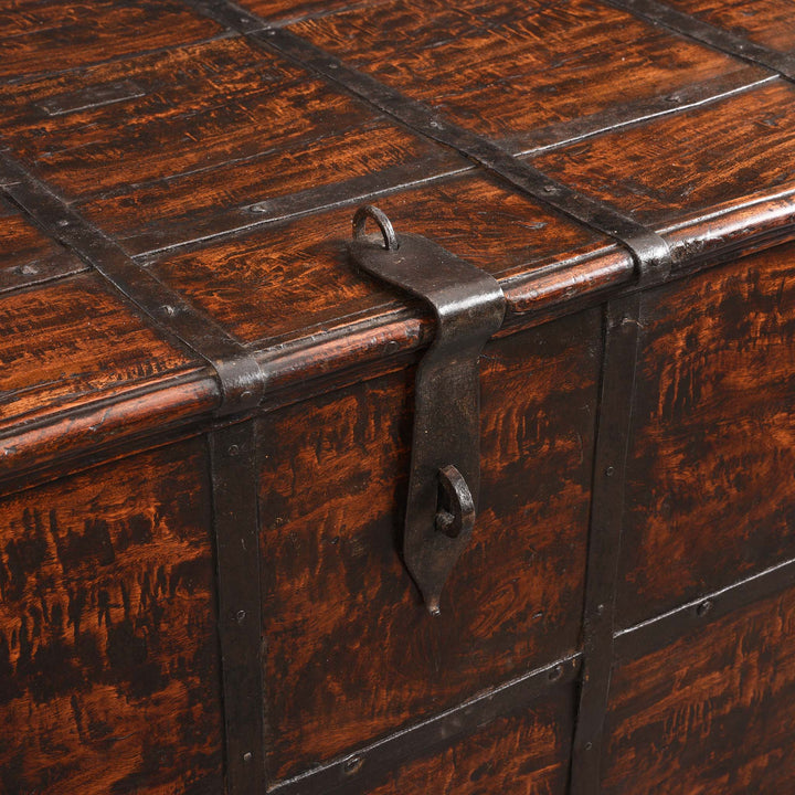 Latch Detail From Iron Bound Teak Chest From Gujarat - 19thC | Indigo Antiques