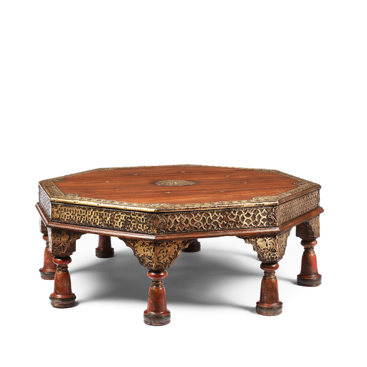 Antique Octagonal Bajot Low Prayer Table From Rann Of Kutch - 19thC | Indigo Antiques