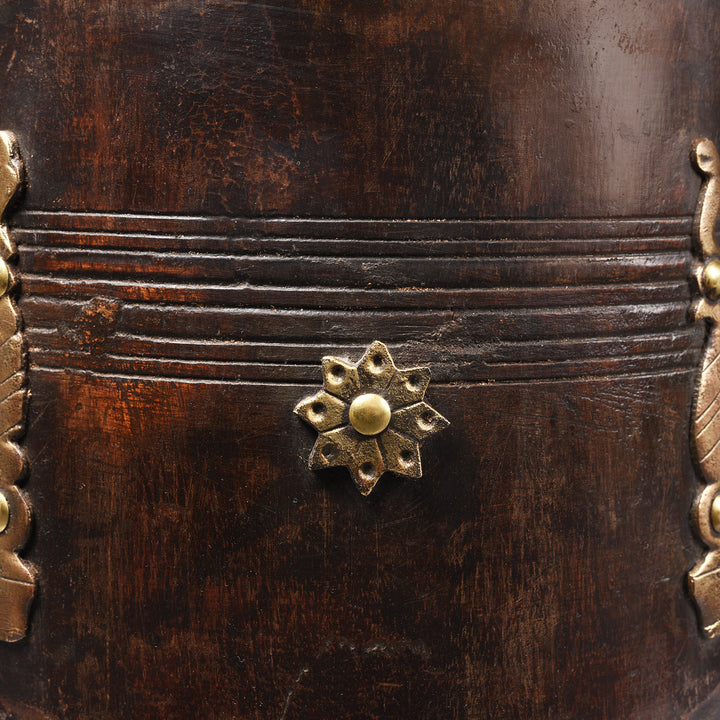 Detail From Old Wooded Grain Measure From Himachal Pradesh - Ca 1920 | Indigo Antiques