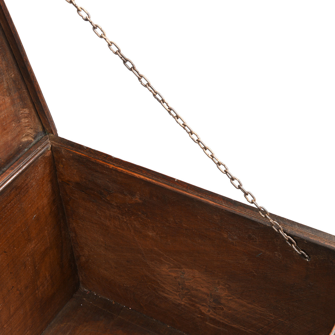 Chain Detail From Iron Bound Indian Teak Chest From Gujarat - 19thC | Indigo Antiques