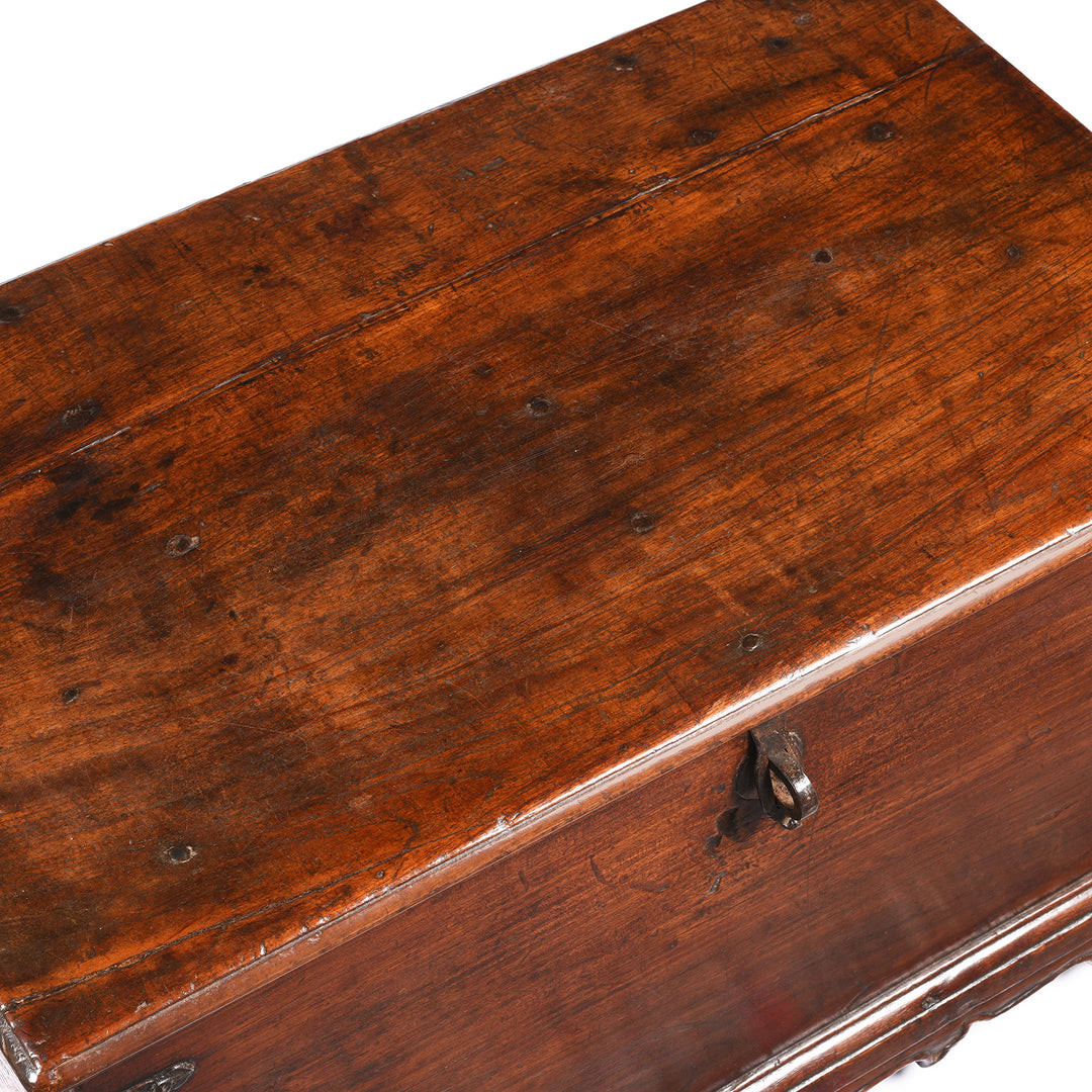 Surface Top From Iron Bound Teak Indian Chest From Gujarat - 19thC | Indigo Antiques