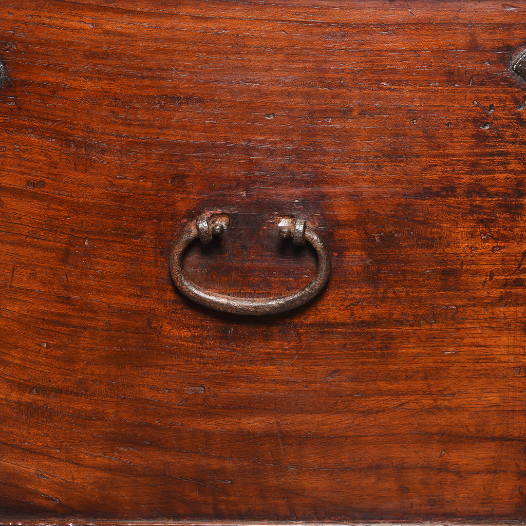 Handle Detail From Iron Bound Teak Indian Chest From Gujarat - 19thC | Indigo Antiques