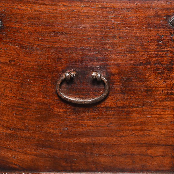 Handle Detail From Iron Bound Teak Indian Chest From Gujarat - 19thC | Indigo Antiques
