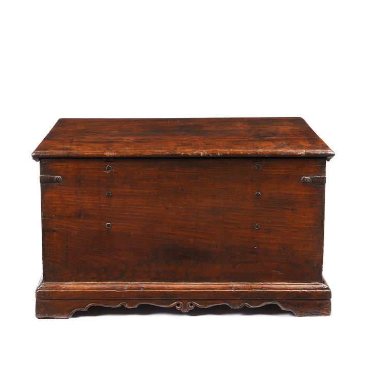 Reverse Of Iron Bound Teak Indian Chest From Gujarat - 19thC | Indigo Antiques