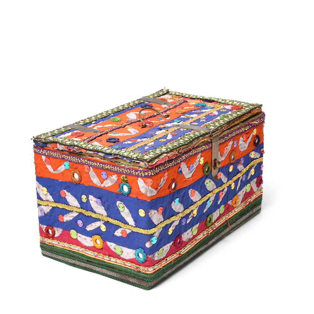 Vintage Vintage Textile Box From Rajasthan - Ca 1950 | Indigo Antiques