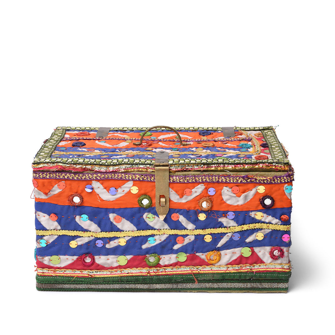 Vintage Vintage Textile Box From Rajasthan - Ca 1950 | Indigo Antiques