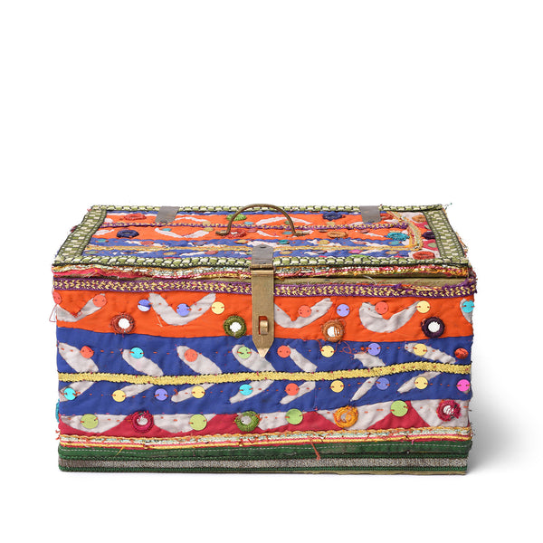Vintage Textile Box From Rajasthan - Ca 1950