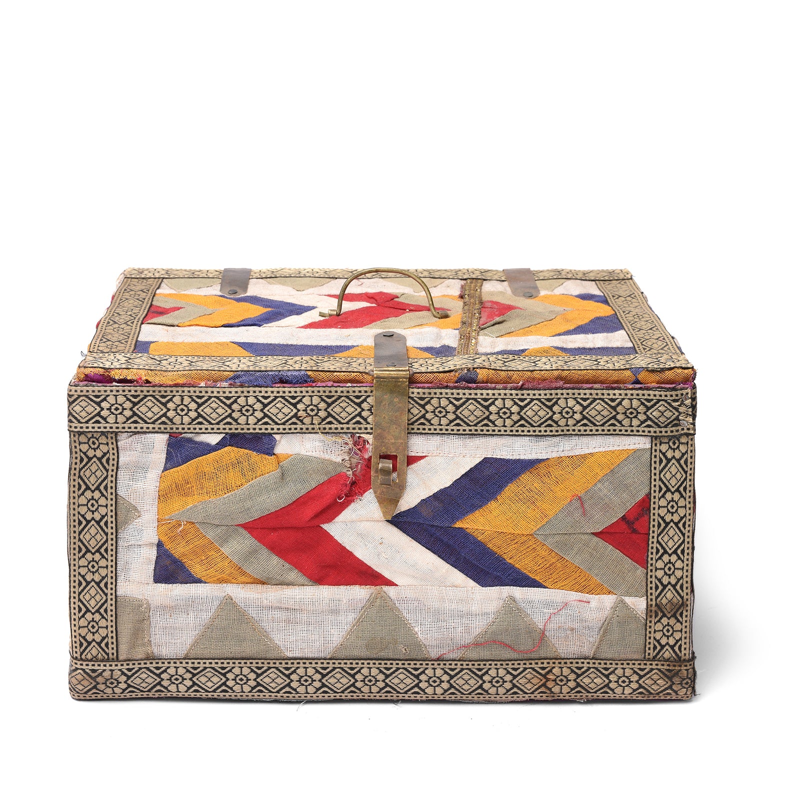 Antique Vintage Textile Box From Rajasthan - Ca 1950 | Indigo Antiques