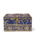 Vintage Blue Textile Box From Rajasthan - Ca 1950