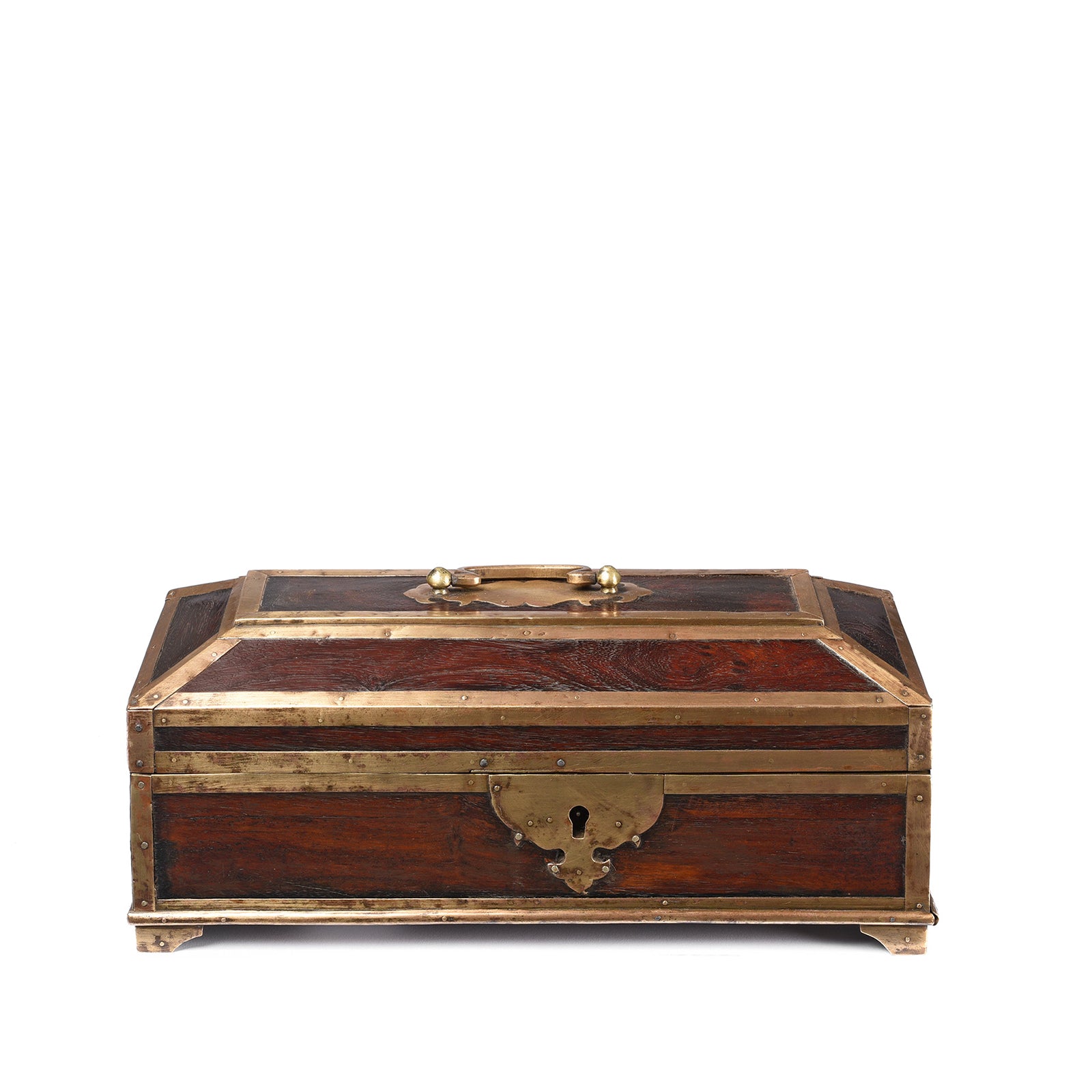 Brass Bound Jackfruit Pen Box From Andra Pradesh - 19thC | Indigo Antiques