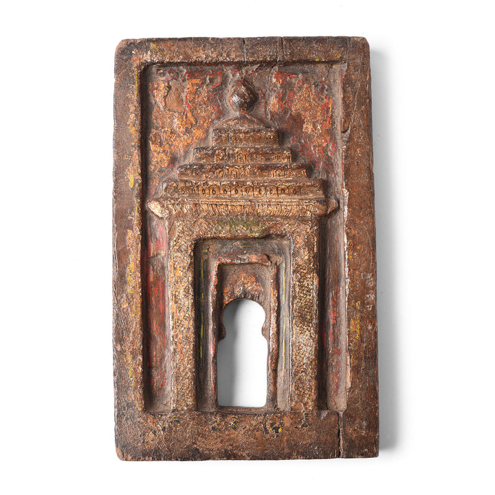 Antique Carved Teak Votive Panel From Andra Pradesh - 80-120 Yrs Old | Indigo Antiques
