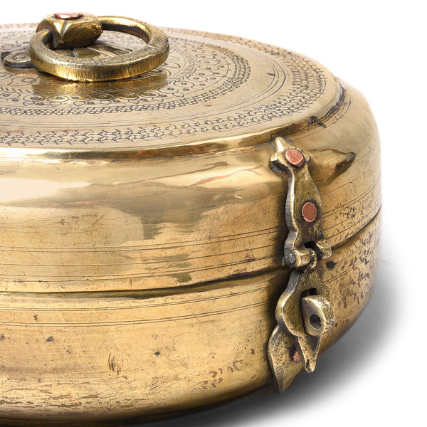Brass Indian Chapati Box - Ca 1900