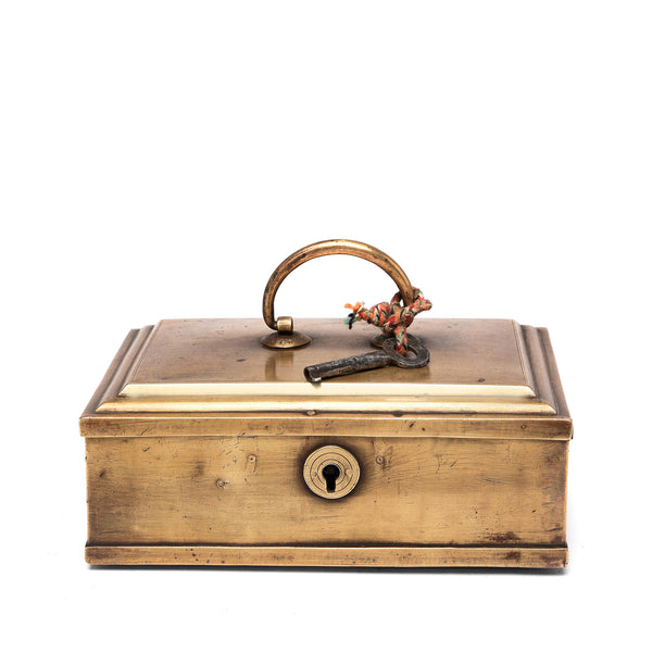Indian Brass Paan Box From Rajasthan - Early 20thC