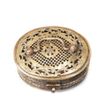 Brass Jali Work Paan Box From India - Early 20thC