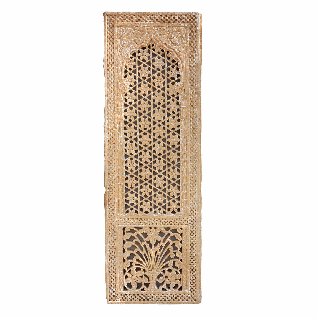 Antique Indian Stone Jali Work Window Panel From Rajasthan - 19thC | Indigo Antiques
