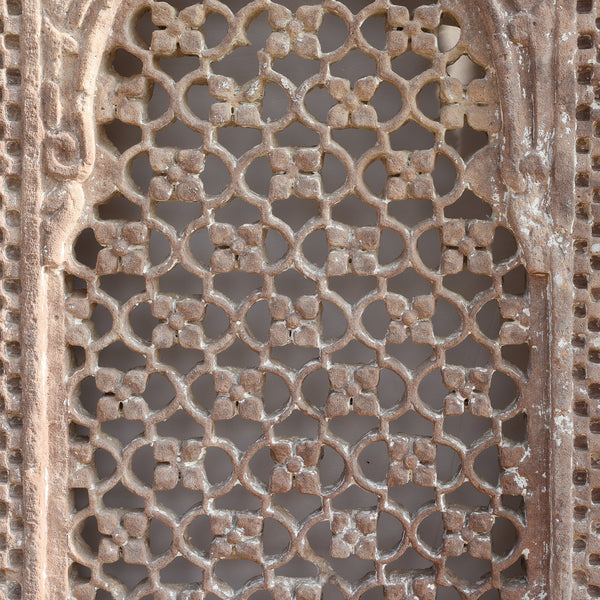 Old Stone Jali Panel From Rajasthan - 18thC