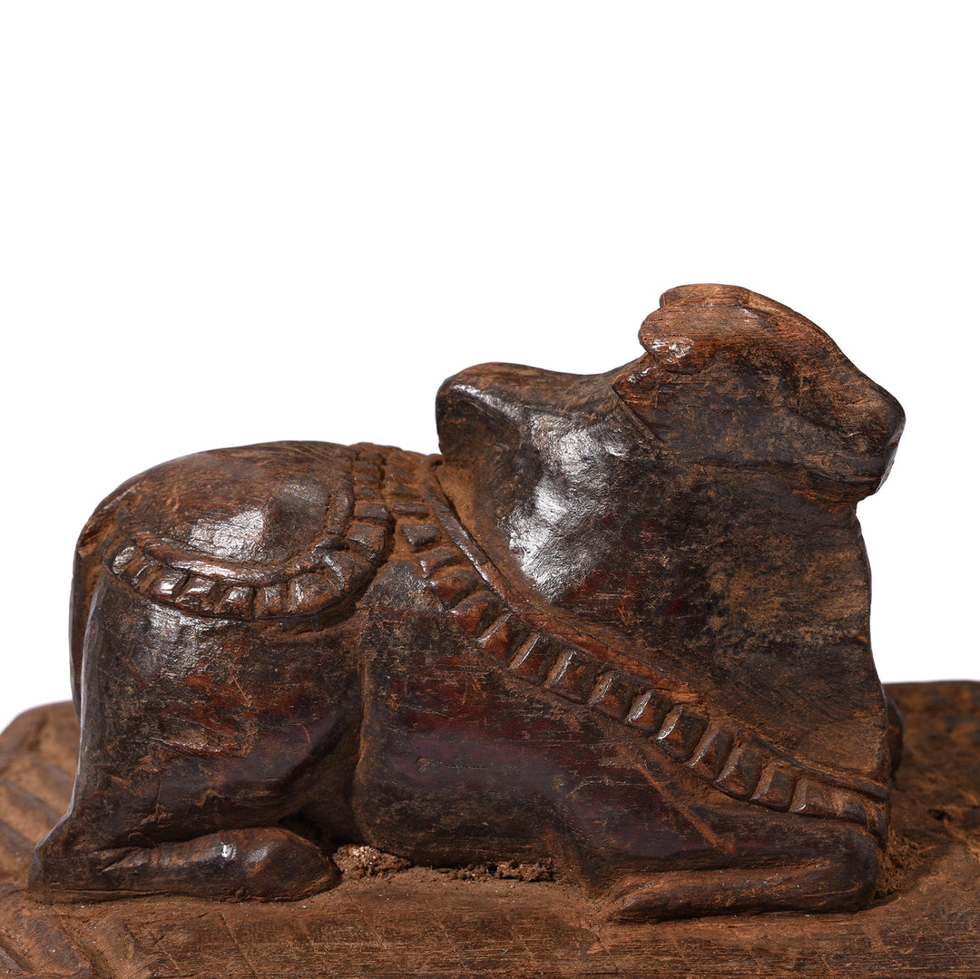 Painted Indian Nandi Bull Figurine From Rajasthan - 19th Century | Indigo Antiques